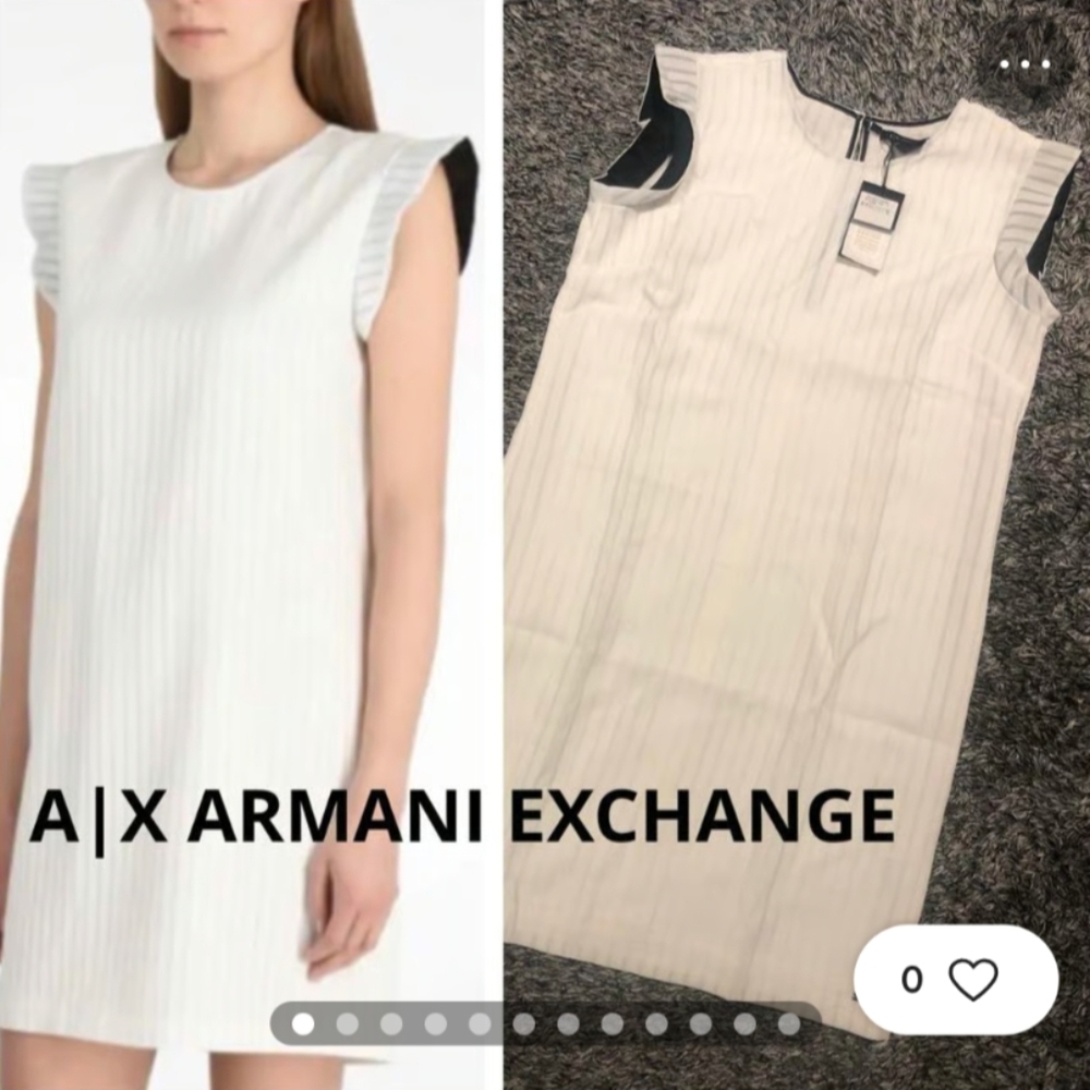 Armani Exchange Black Label White Dress